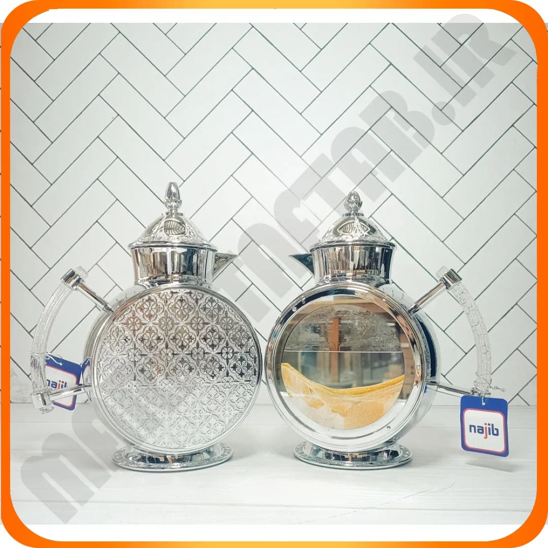 فلاکس فانتزی چای و قهوه نقره ای NB6020F نجیب