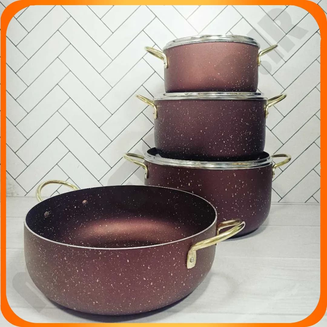 سرویس 7 پارچه دو طرف گرانیت ویژه زرشکی مدل طامیلا زومبا