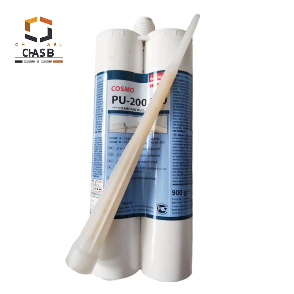 چسب پلی اورتان دو جزئی پانچ طوسی وایس 200.282- POLYURETHANE ADHESIVE COSMO WEISS PU 200.282 900gr — تصویر ۲