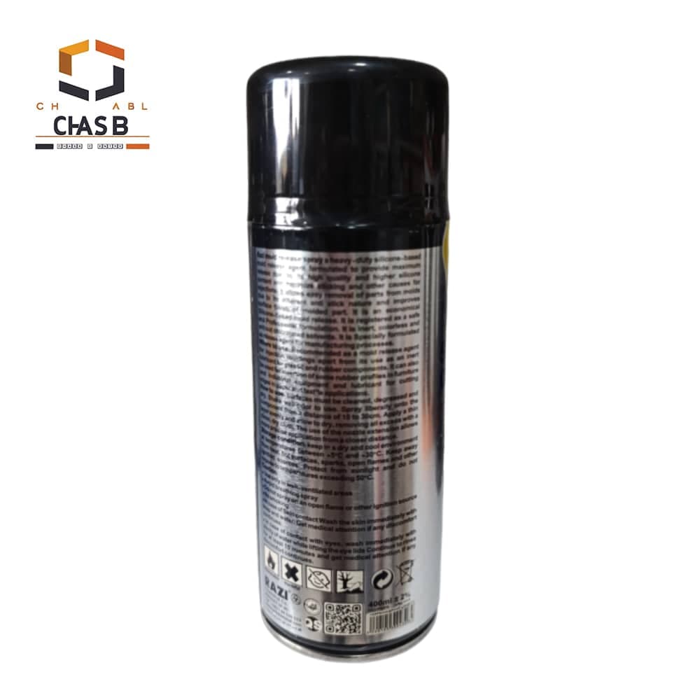 اسپری روغن سیلیکون و جدا کننده قالب رازی – RAZI SILICONE OIL SPRAY 400ml — تصویر ۲
