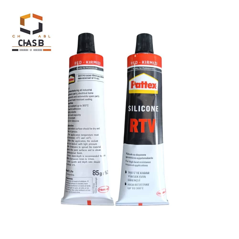 چسب سیلیکون واشر ساز حرارتی قرمز پاتکس – PATTEX SILICONE RTV RED 85GR — تصویر ۳