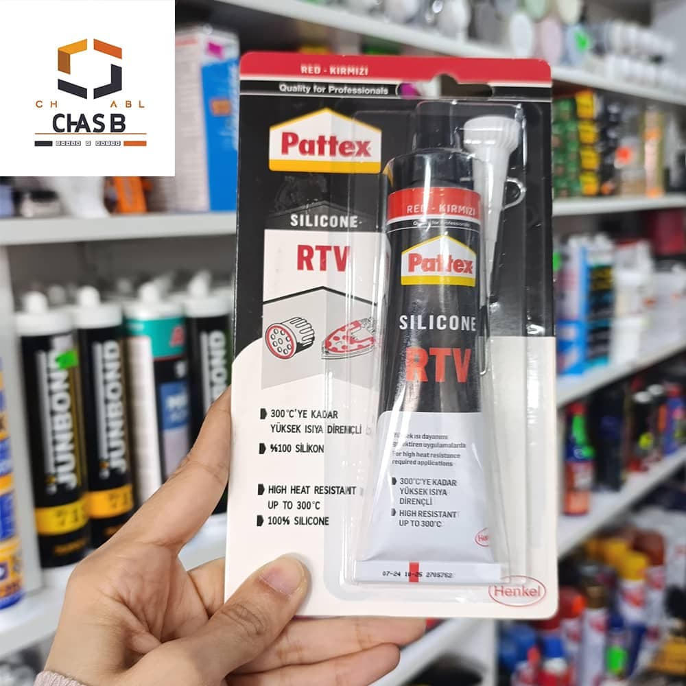 چسب سیلیکون واشر ساز حرارتی قرمز پاتکس – PATTEX SILICONE RTV RED 85GR — تصویر ۴