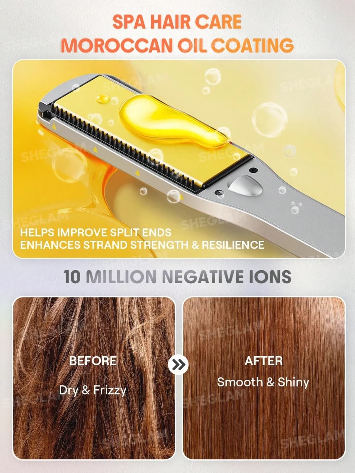 اتو مو صفحه پهن شانه دار شیگلم مدل sleek chic wide glide straightener (ضمانت اصالت) — تصویر ۴