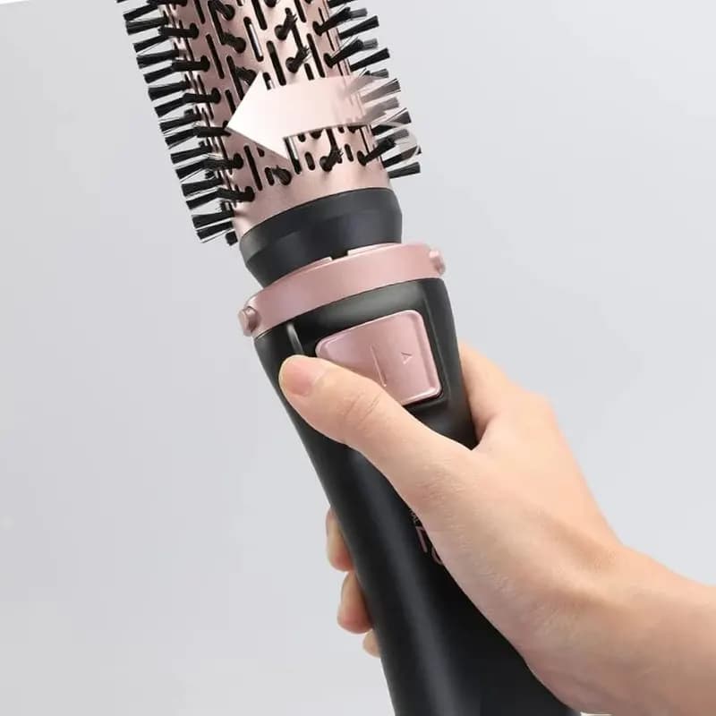 سشوار برسدار چرخشی انزو پروفیشینال مدل en-756 با توان 1000 وات، موتور DC، تنظیم دما و سرعت دو حالته، چهار سری حالتدهنده، کاهش وز مو، مناسب انواع مو، همراه با کیف نگهداری — تصویر ۲