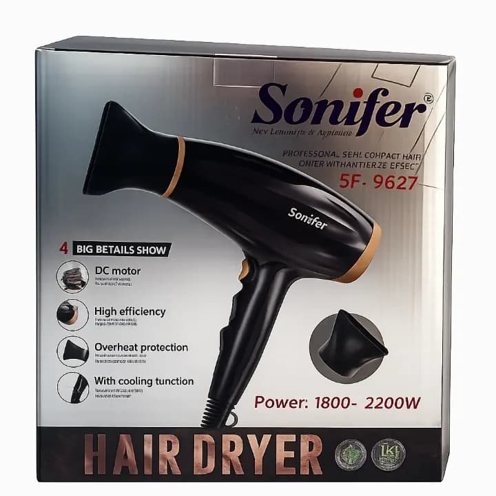 سشوار خانگی 2200 وات سونیفر مدل 9627 — تصویر ۳