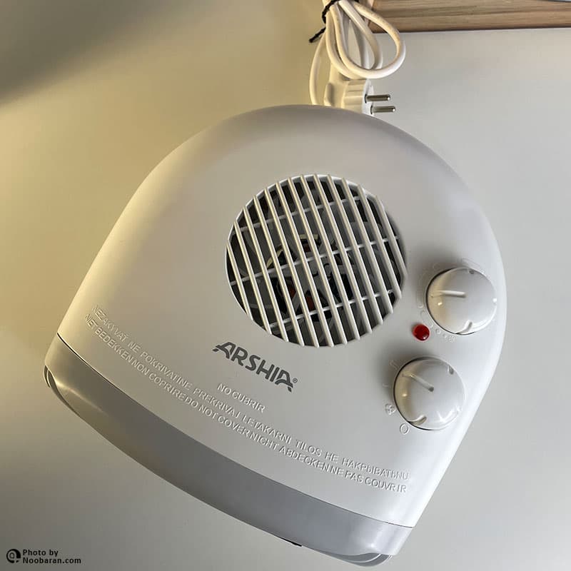 بخاری برقی فن دار ارشیا مدل DH-1211A — تصویر ۶