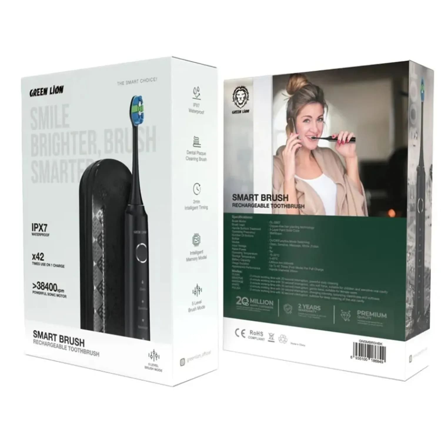 مسواک هوشمند قابل شارژ گرین لاین Green Lion Smart Brush Rechargeable Toothbrush — تصویر ۳