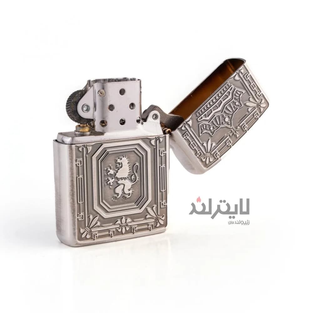 فندک زیپو مدل Lion Crown Silver — تصویر ۳