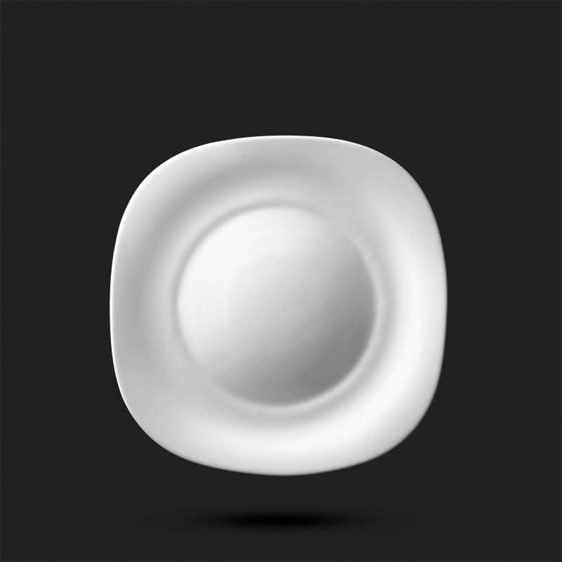 سرویس 25 پارچه اپال چهارگوش کلاسیک سفید — تصویر ۲