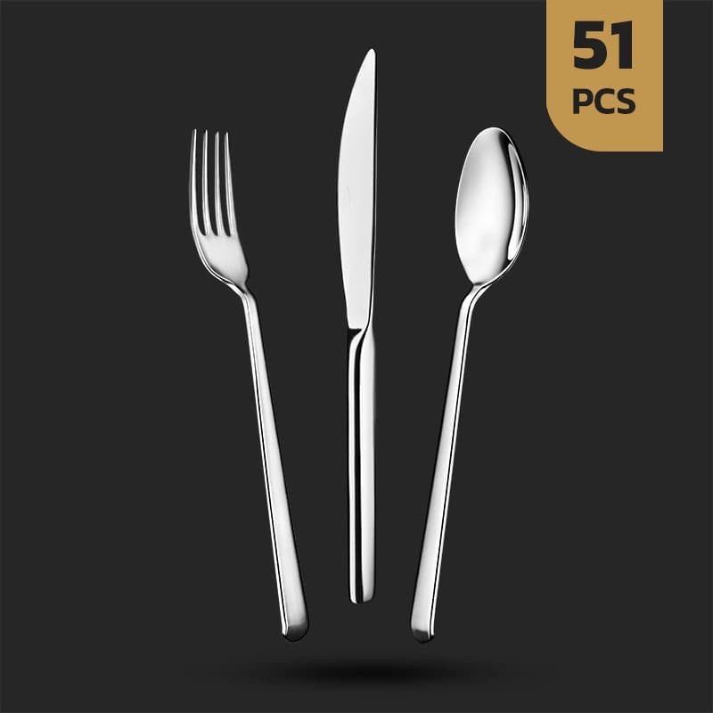 سرویس 51 پارچه قاشق و چنگال 6 نفره طرح سلیا