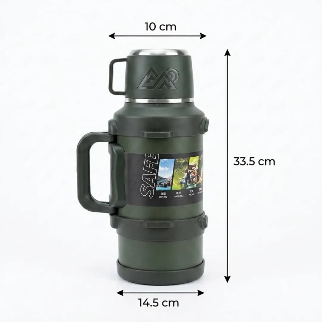 فلاسک ۳/۲ لیتری کوهنوردی و کمپینگ سبز کد ۱۹۳ — تصویر ۴