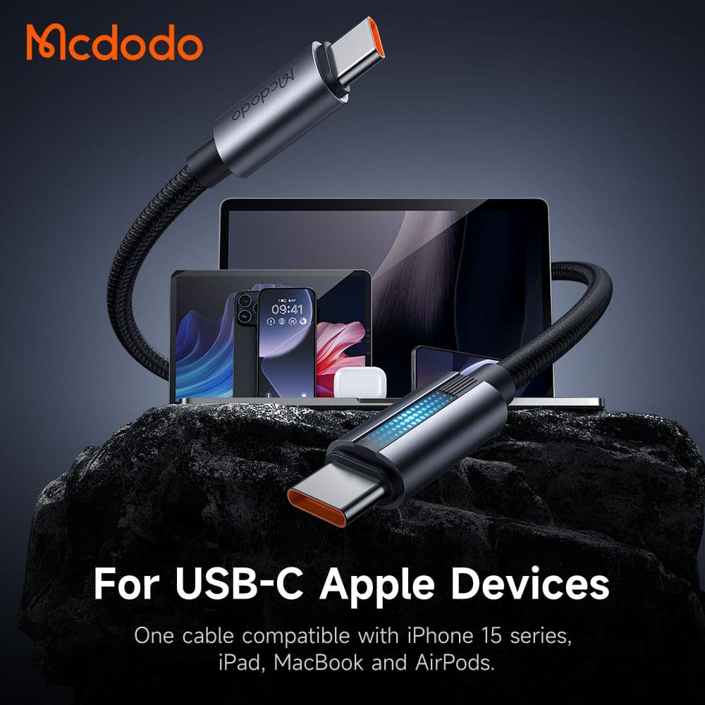 کابل شارژ سریع تایپ سی به تایپ سی 100 وات مک دودو مدل MCDODO CA-5740 طول 1.2متر — تصویر ۱۰