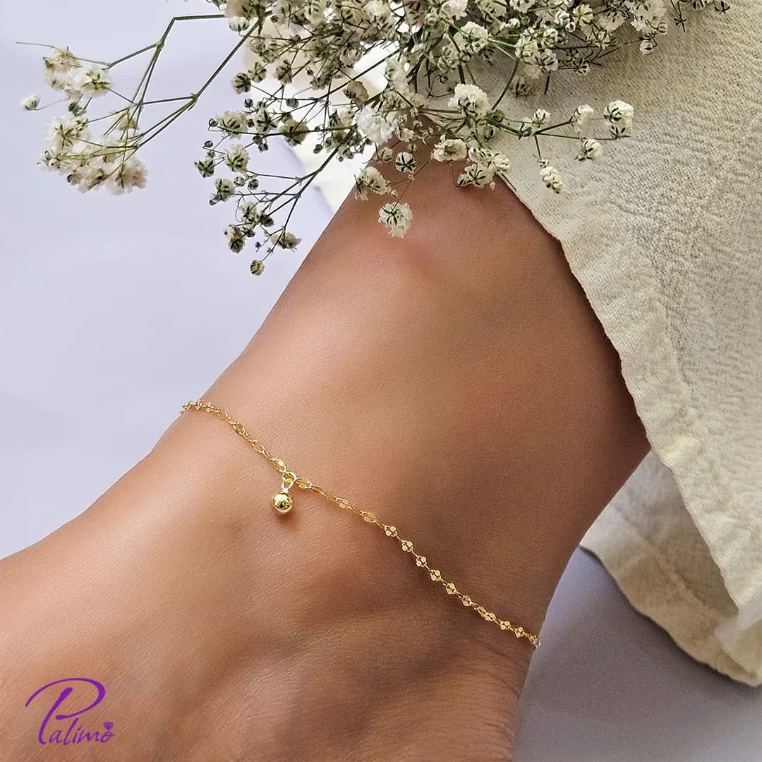 پابند نقره تیفانی تک گوی B2209 با روکش طلای 18 عیار — تصویر ۳