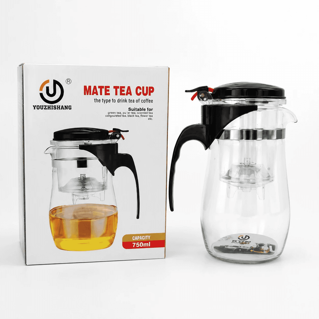 قوری دمکن دمنوش و چای YOUZHISHANG مدل Mate Tea Cup ظرفیت ۷۵۰ میلیلیترکد 47 — تصویر ۲