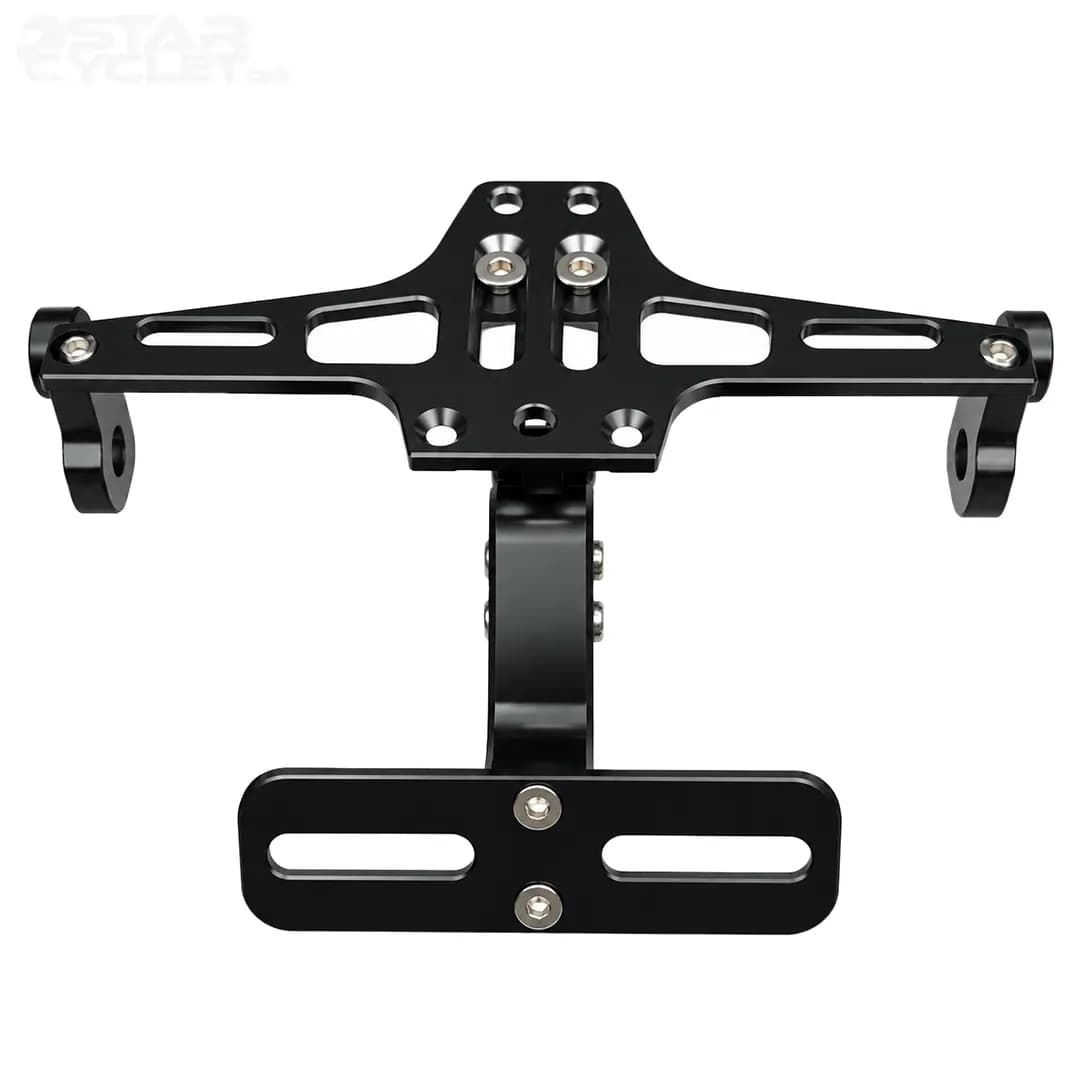 پایه پلاک چراغ دار موتور سیکلت مدل CNC BLACK