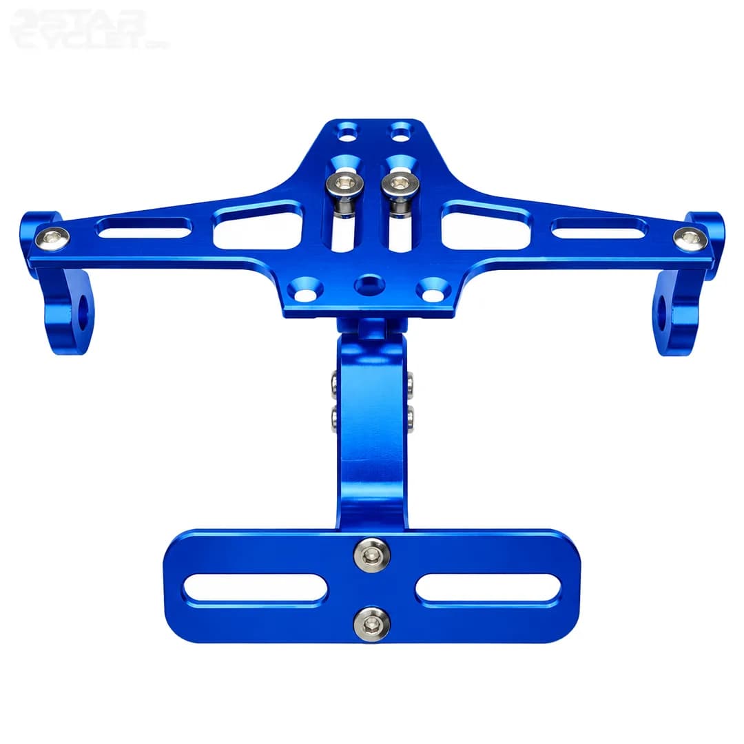 پایه پلاک چراغ دار موتور سیکلت مدل CNC02 Blue مناسب برای انواع موتور ریس