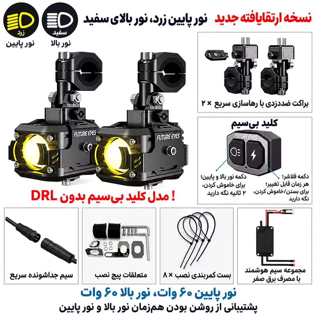 پرژکتور فیوچرآیز مدل F150 ریموت وایرلس — تصویر ۳