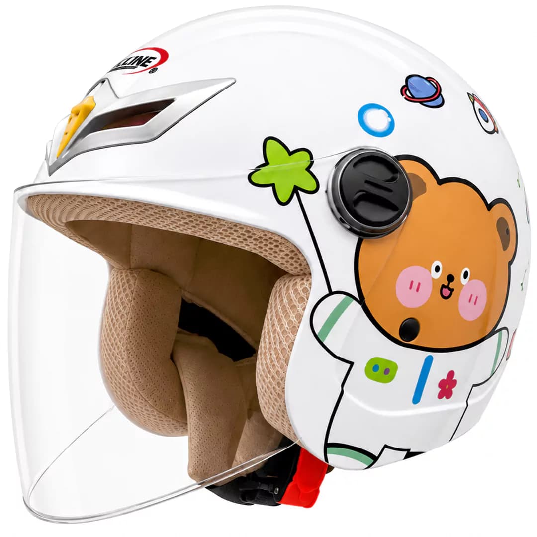 کلاه کاسکت بدون فک بچگانه ردلاین مدل 10-908 BRIGHT WHITE LITTLE BEAR