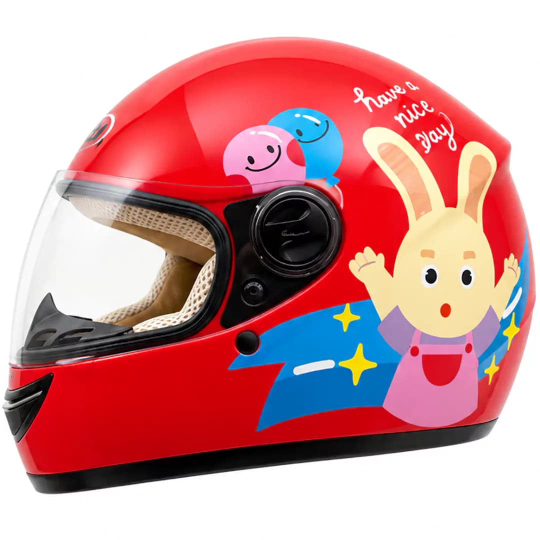 کلاه کاسکت فک ثابت بچگانه ردلاین مدل 10-906 BRIGHT RED RABBIT — تصویر ۲
