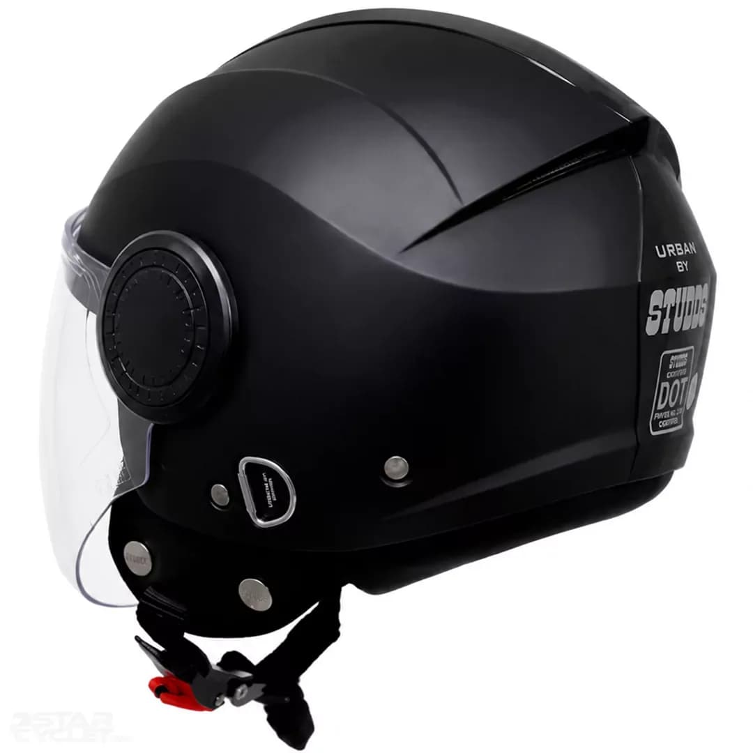 کلاه کاسکت بدون فک استادز مدل URBAN SUPER MATT BLACK — تصویر ۴