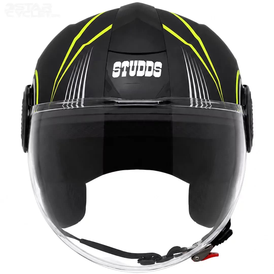 کلاه کاسکت بدون فک استادز مدل URBAN SUPER MATT BLACK GREEN — تصویر ۳