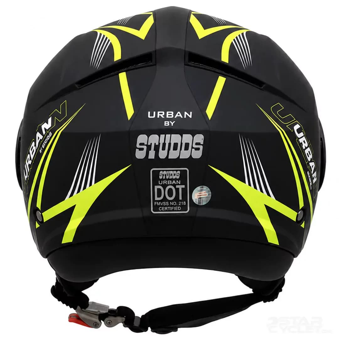 کلاه کاسکت بدون فک استادز مدل URBAN SUPER MATT BLACK GREEN — تصویر ۵