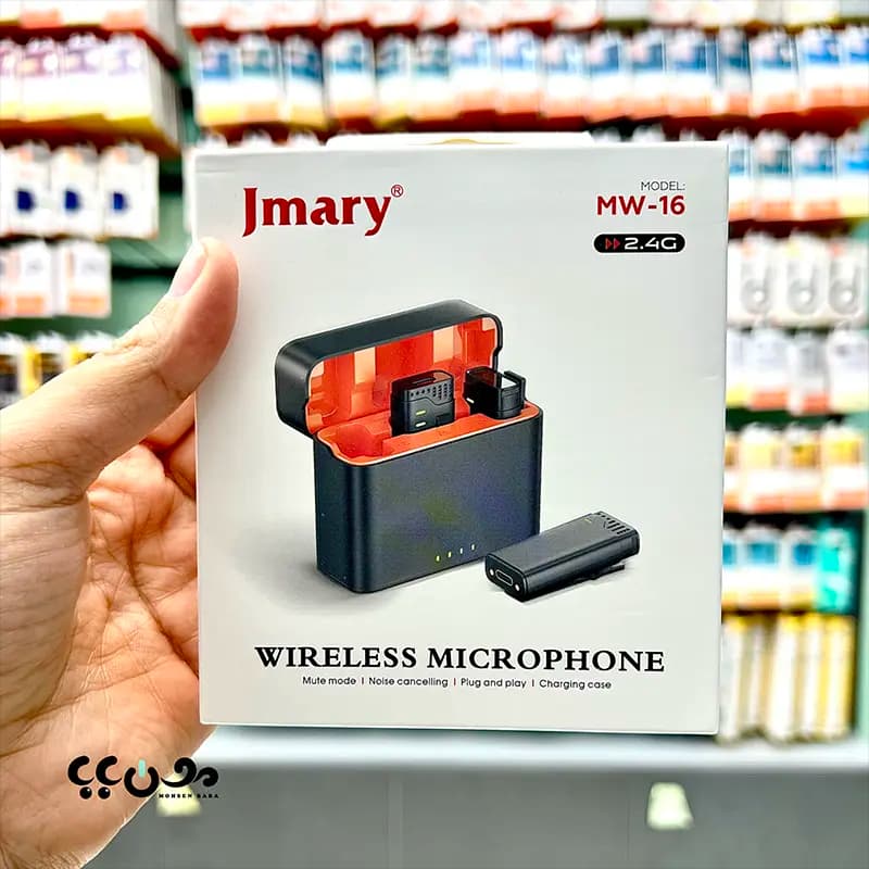 میکروفون بی سیم Jmary MW-16 | میکروفون یقه ای تولید محتوا — تصویر ۲
