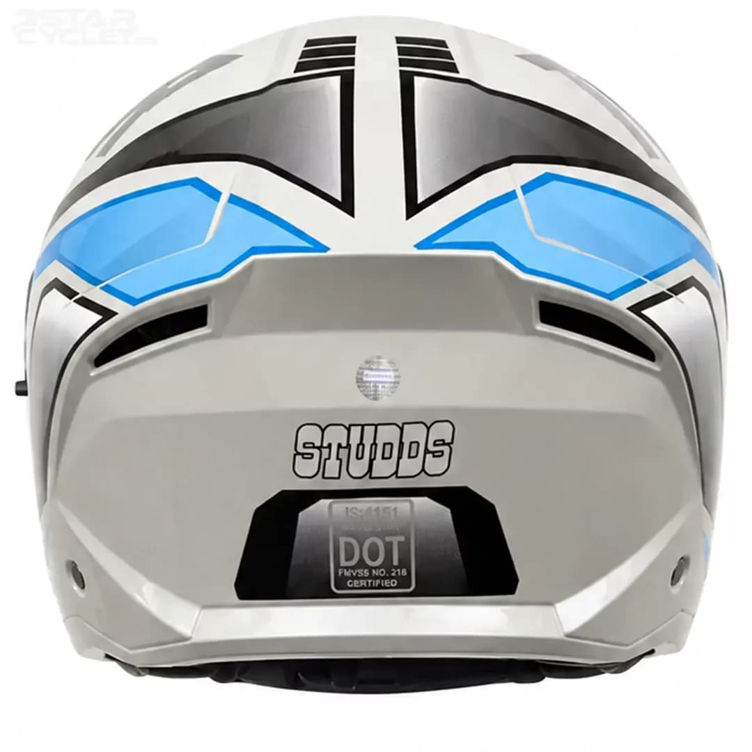 کلاه کاسکت فک متحرک استادز مدل TROOPER D1 GRAY BLACK BLUE — تصویر ۶