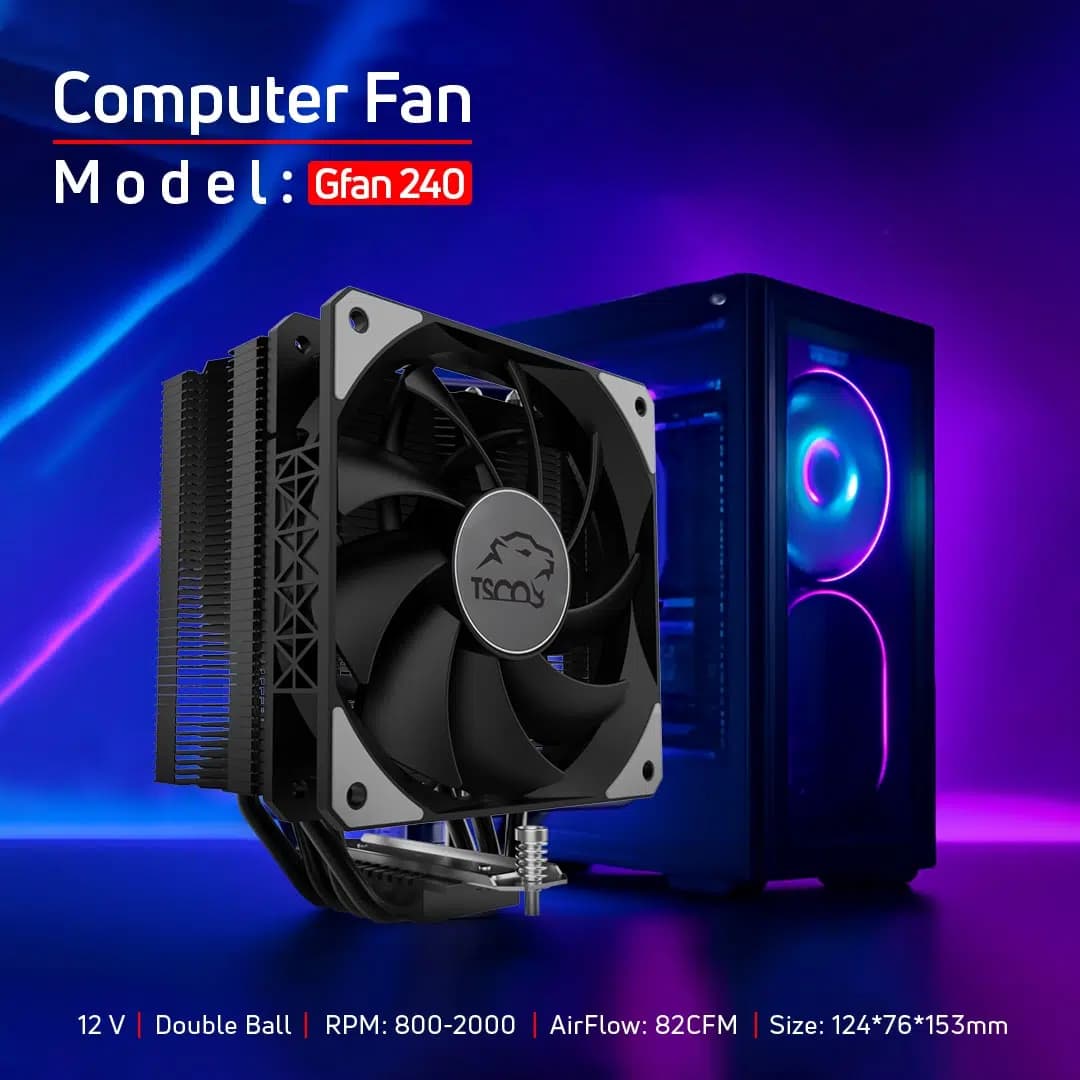 فن کیس گیمینگ تسکو TSCO مدل GAFan 240 Cold Dark Matter — تصویر ۶