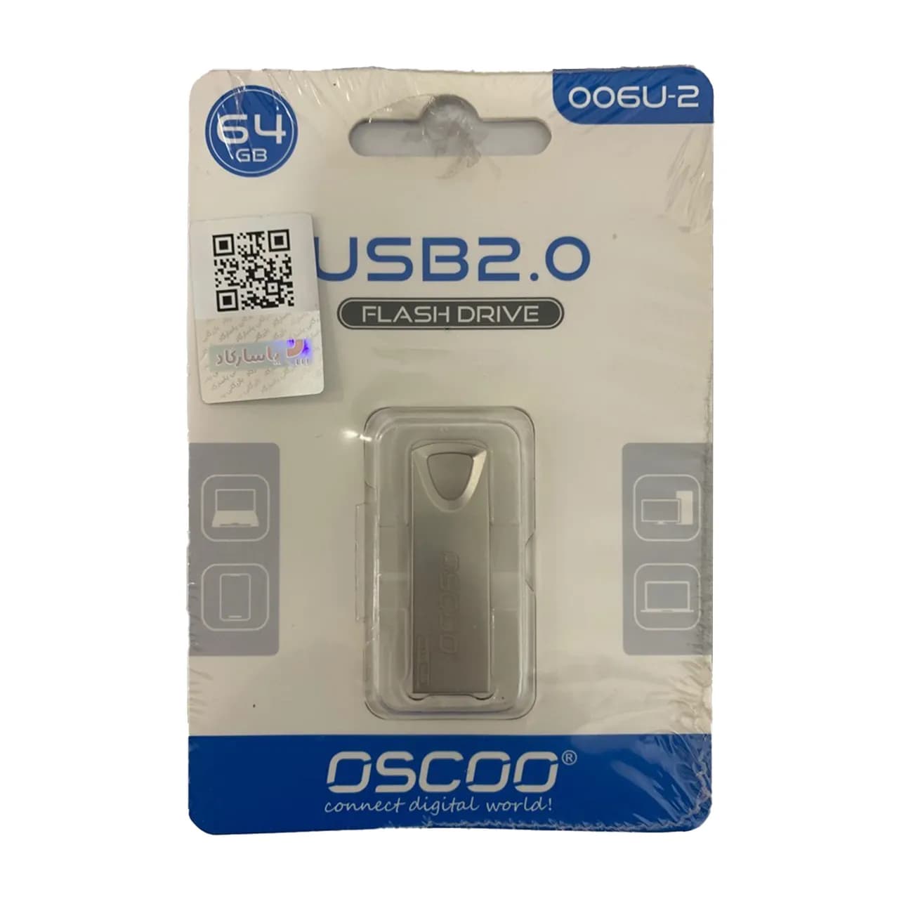 OSCOO 006U-2 USB2.0 Flash Memory-64GB نقره ای (گارانتی پاسارگاد)