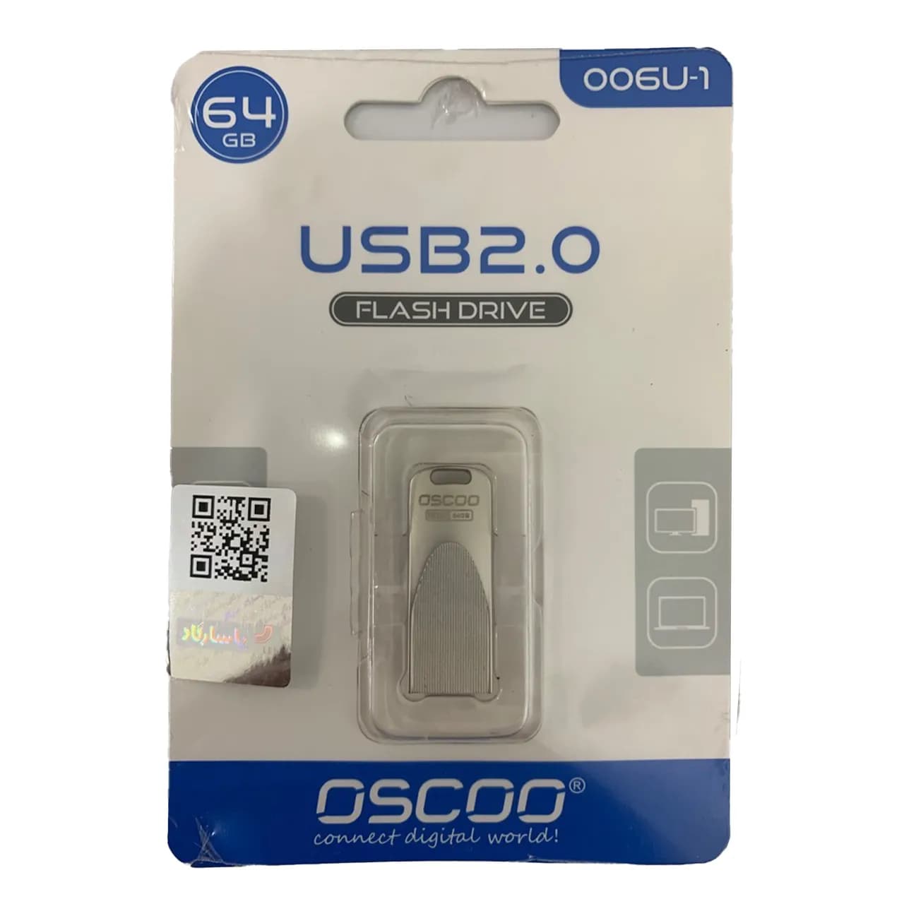 OSCOO 006U-1 USB2.0 Flash Memory – 64GB نقره ای (گارانتی پاسارگاد)
