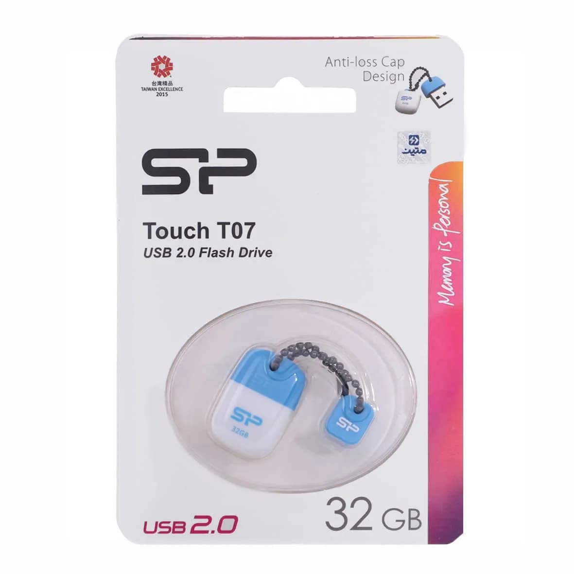 Silicon Power Touch T07 USB 2.0 Flash Memory – 32GB (گارانتی متین)آبی