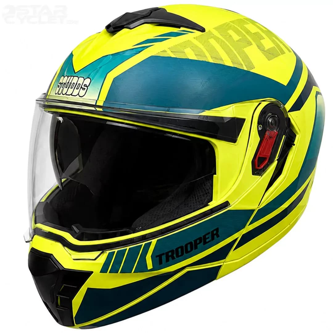 کلاه کاسکت فک متحرک استادز مدل TROOPER D1 PHOSPHORIC BLUE