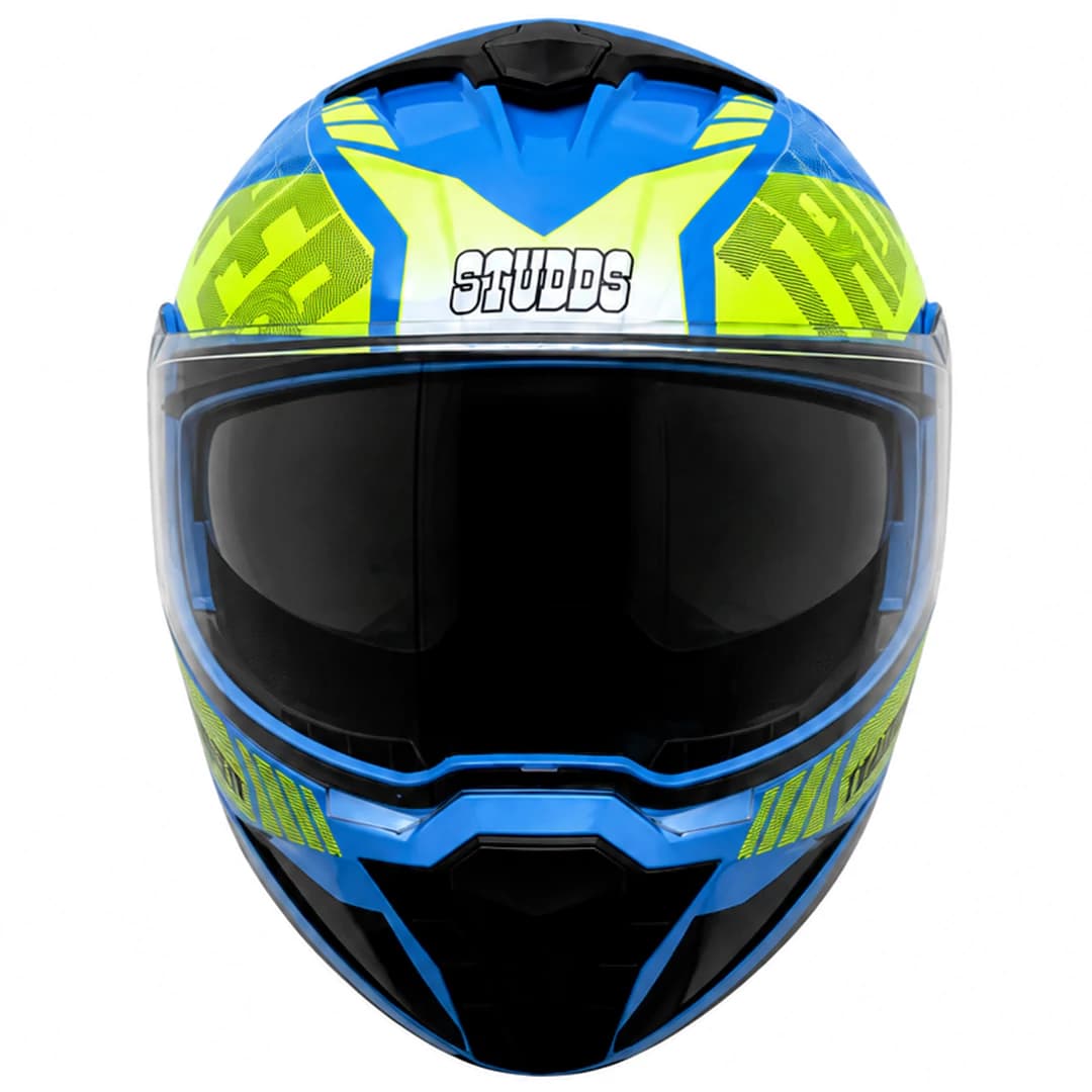 کلاه کاسکت فک متحرک استادز مدل TROOPER D1 BLUE PHOSPHORIC — تصویر ۴