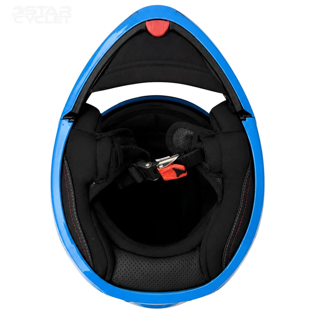 کلاه کاسکت فک متحرک استادز مدل TROOPER D1 BLUE PHOSPHORIC — تصویر ۷