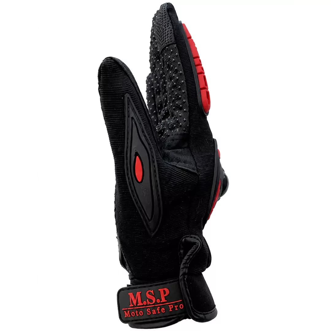 دستکش چهار فصل ام اس پی مدل پرتکشندار BLACK RED — تصویر ۲