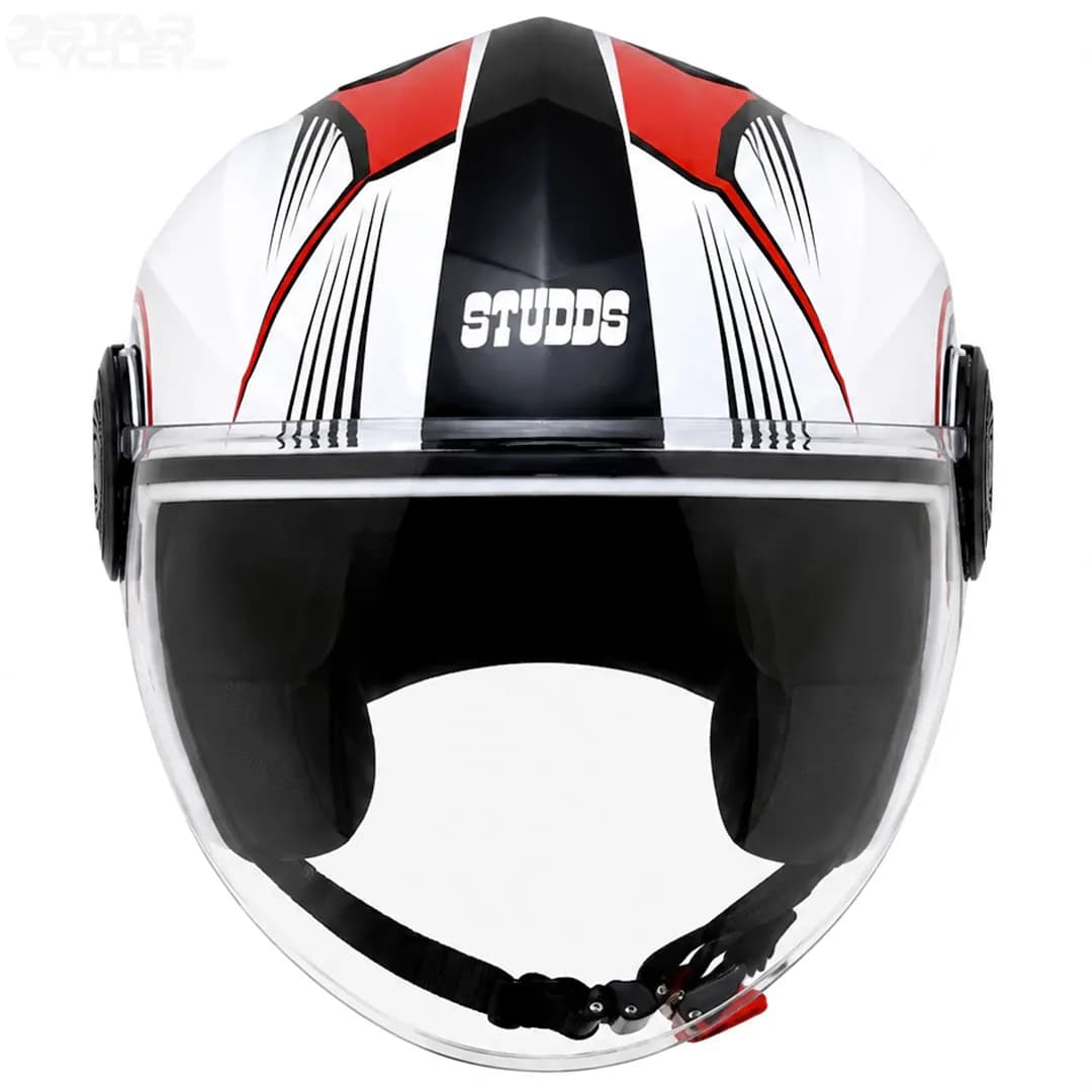 کلاه کاسکت بدون فک استادز مدل URBAN SUPER WHITE RED BLACK — تصویر ۳