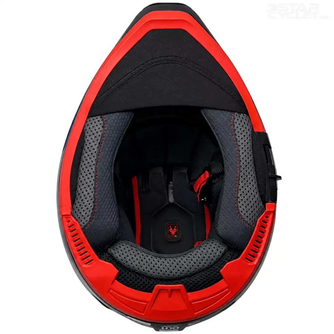 کلاه کاسکت ادونچری اکسیس مدل WOLF DS HYDRA B5 MATT RED BLACK BLUE — تصویر ۷