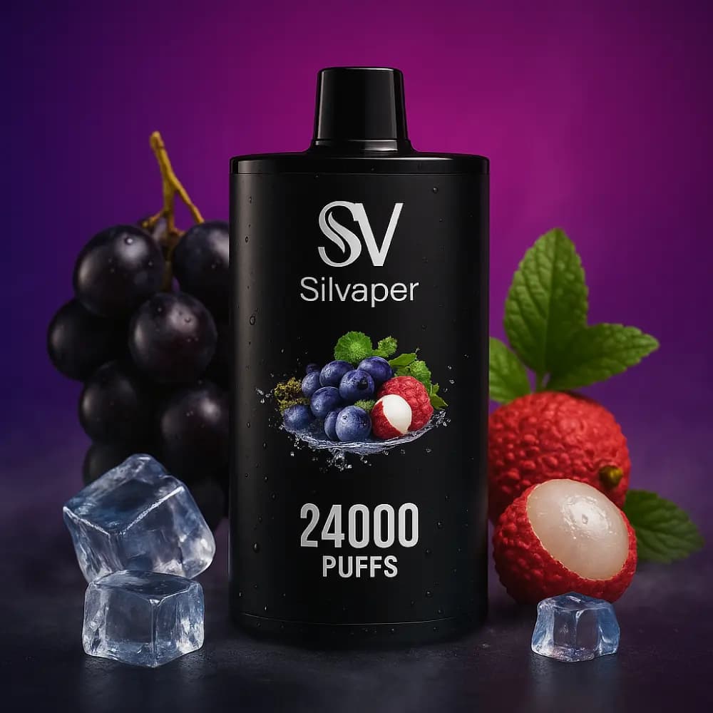 پاد یکبار مصرف سیلویپر انگور و لیچی یخی 24000 پاف — تصویر ۴