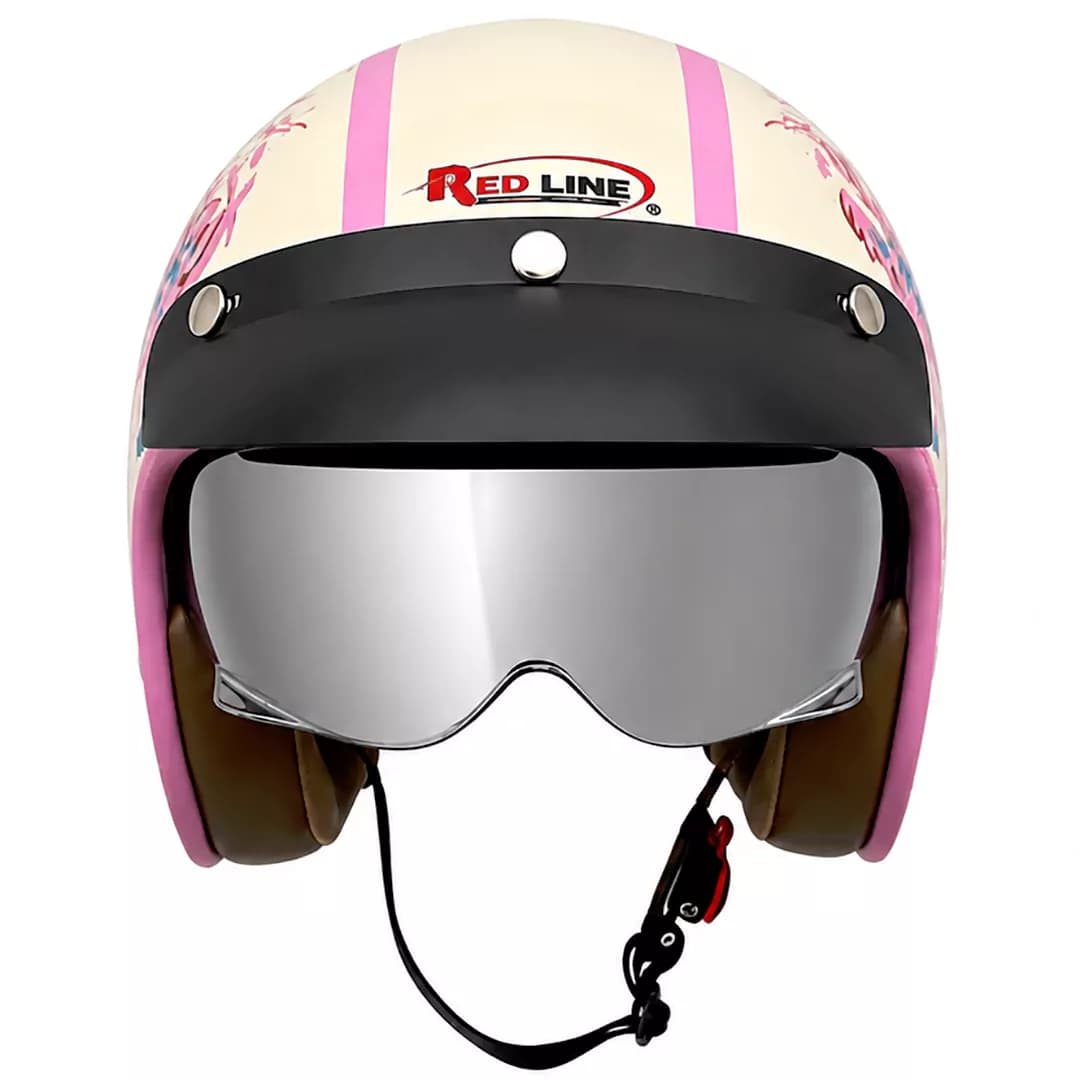کلاه کاسکت وسپایی ردلاین مدل BRIGHT CREAM HELMET 936-17 — تصویر ۳