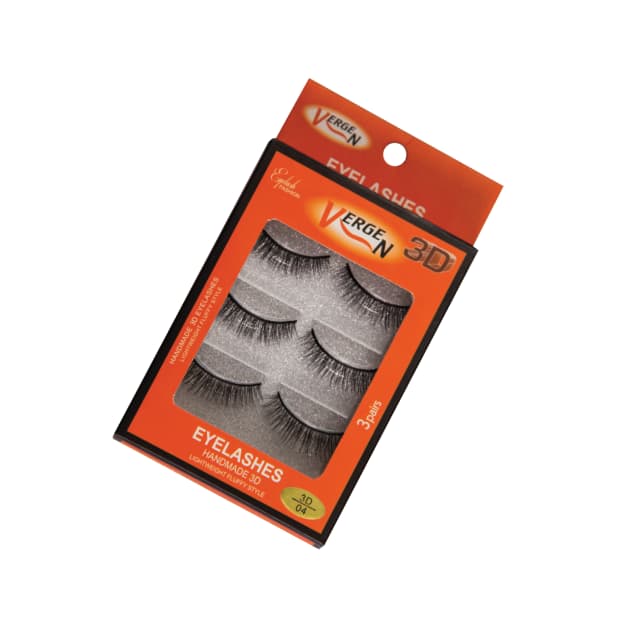 مژه مصنوعی 3D سه عددی با کد E115-04 برند vergen