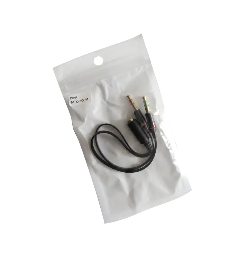 کابل تبدیل 1 (مادگی 3.5 mm) به 2 (نری هدفون – میکروفن) 20 سانتی متر PNET