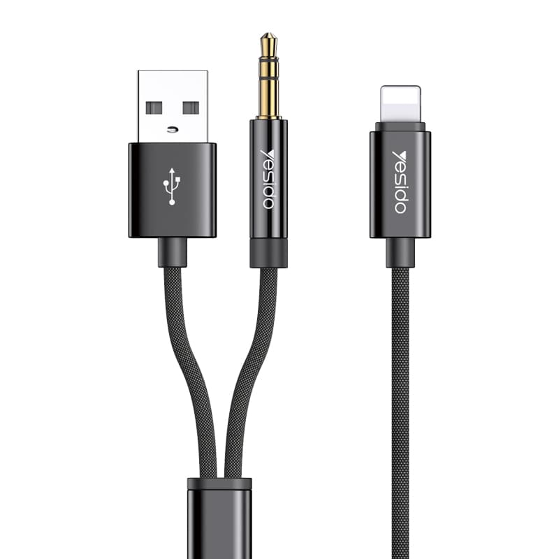 تبدیل AUX / USB 1.2m به لایتینگ یسیدو YAU18 — تصویر ۲
