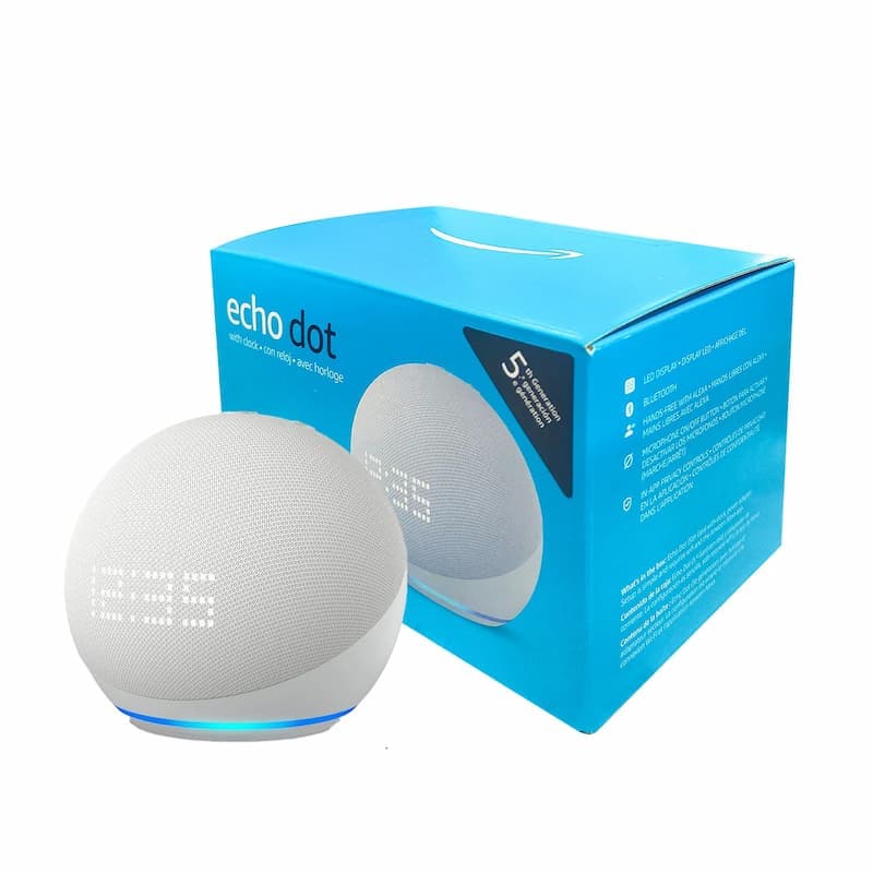 دستیار صوتی الکسا آمازون مدل ECHO DOT 5th Gen + CLOCK — تصویر ۴