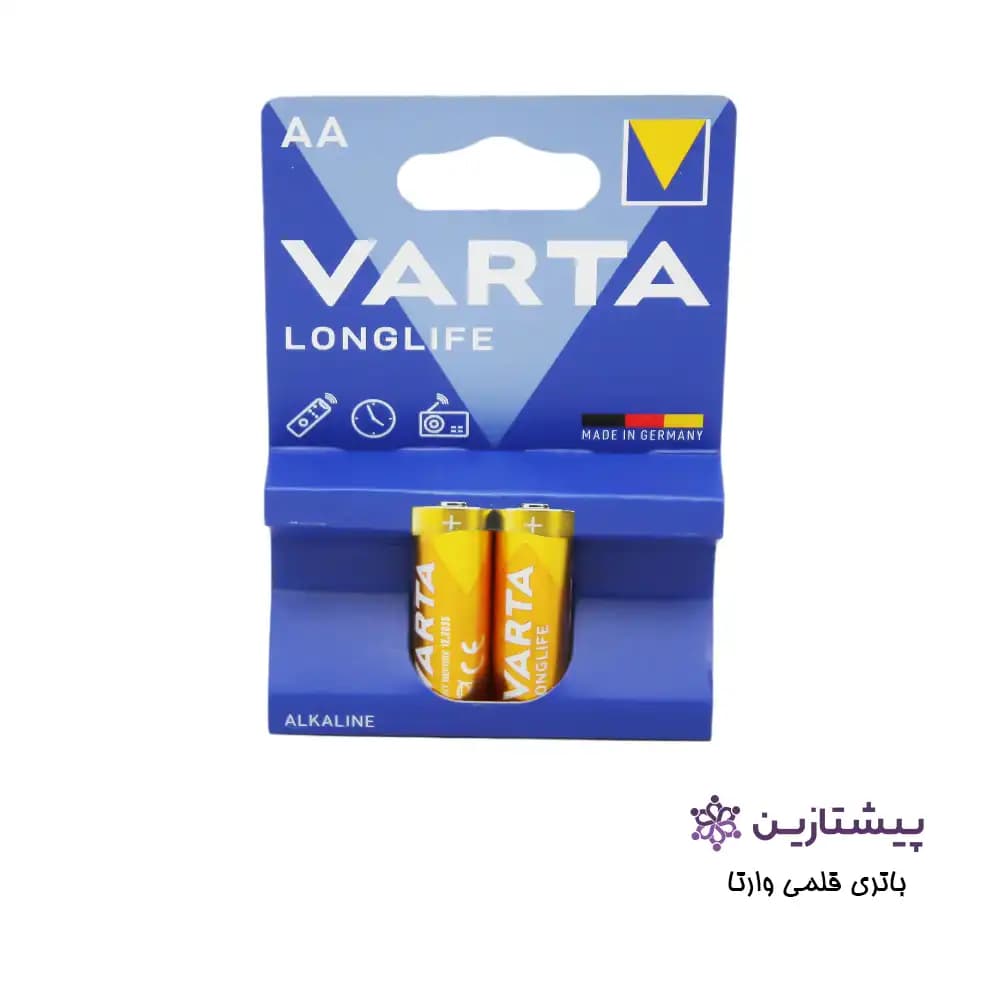 باتری قلمی وارتا لانگ لایف آلکالاین زرد Varta — تصویر ۲