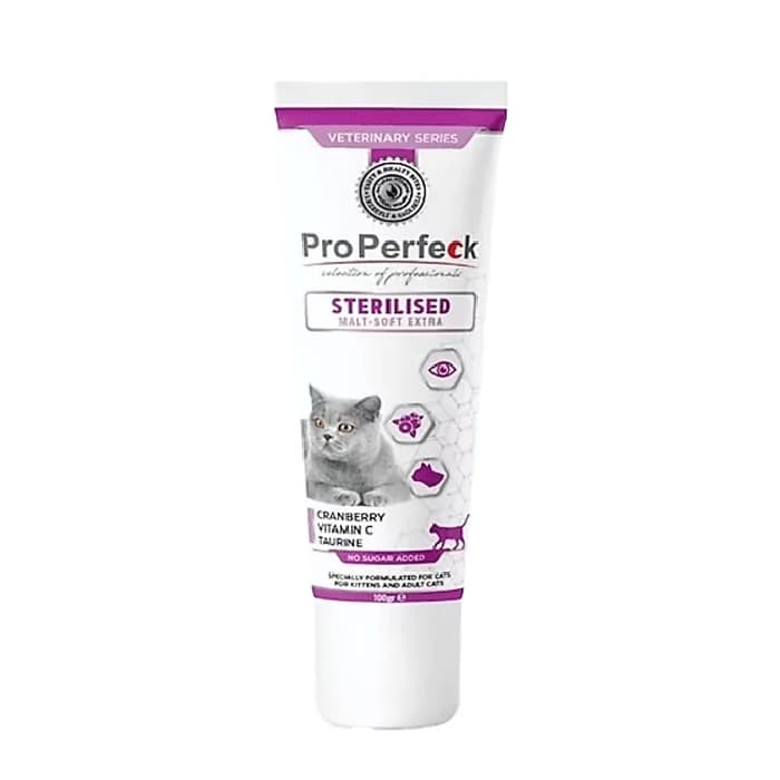 خمیر مالت گربه عقیم پروپرفک وزن 100 گرم ProPerfeck Sterilised — تصویر ۲