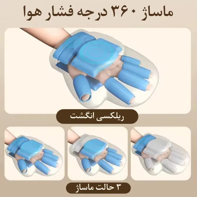 ماساژور دست حرارتی و فشارهوا — تصویر ۶