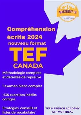کتاب Réussir la compréhension écrite du TEF CANADA 2024 — تصویر ۲