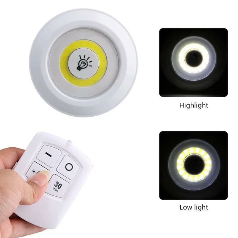لامپ هالوژنی باتری خور 3 تایی LED Light COB + ریموت کنترل — تصویر ۷