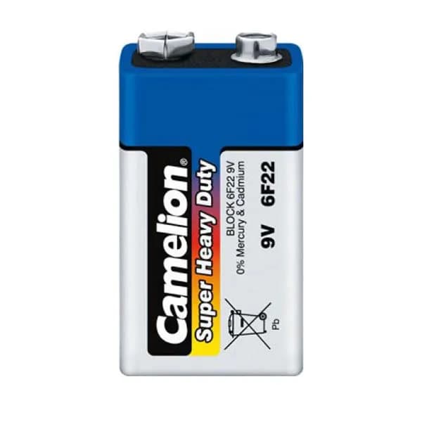 باتری کتابی Camelion Super Heavy Duty 9V شیرینک — تصویر ۳
